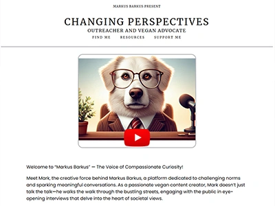 Screenshot of Markus Barkus campaign website displaying evidence-based strategy articles